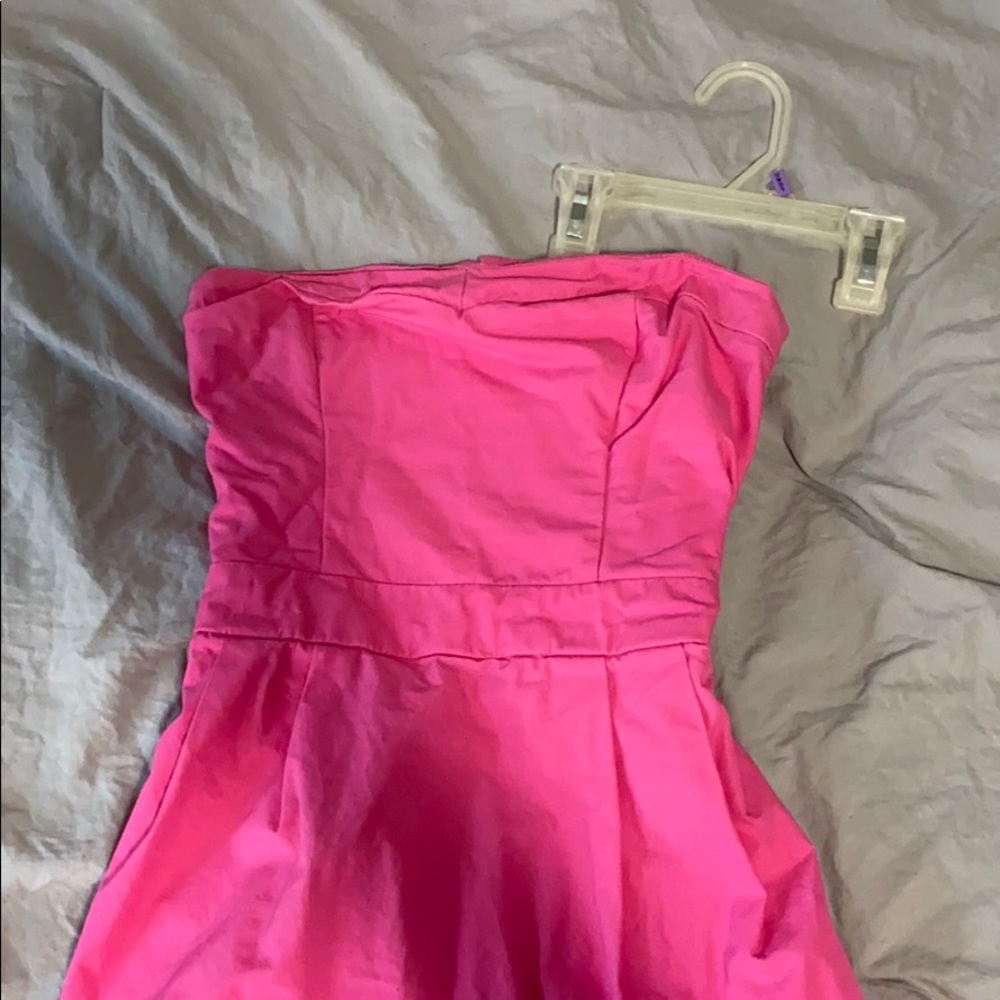 Pink strapless Abercrombie and Fitch dress